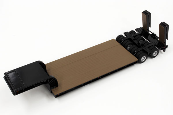 1/50 16輪 中低床重量物運搬用 トレーラ 自動あゆみ付き ブラック[ケン