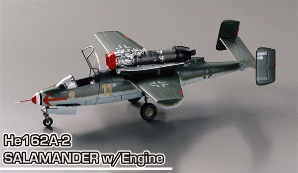 1/48 ハインケルHe162A-2 サラマンダー w/エンジン プラモデル[ドラゴンモデル]《在庫切れ》