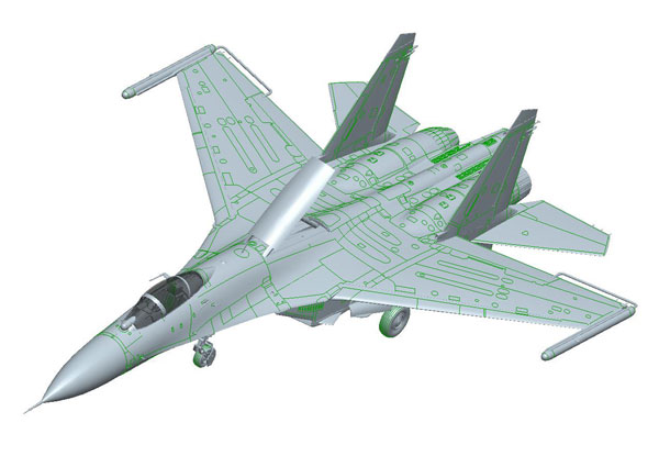 1/48 エアクラフト シリーズ Su-27 フランカーB ロシアンナイツ