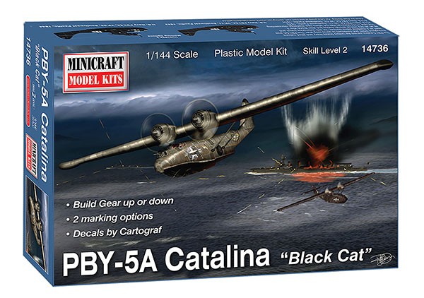 1 144 アメリカ海軍飛行艇pby 5a カタリナ ブラックキャット プラモデル ミニクラフト 発売済 在庫品