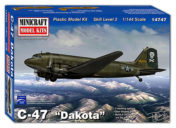 1/144 アメリカ軍 輸送機 C-47 ダコタ プラモデル（再販）[ミニクラフト]《在庫切れ》