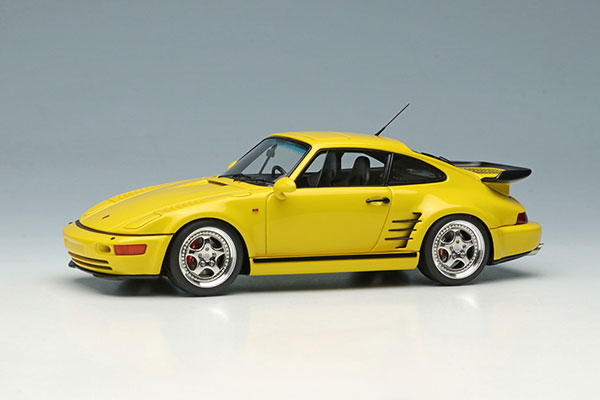 1/43 ポルシェ 911(964) ターボ S エクスクルーシブ フラットノーズ 1994(日本仕様)  スピードイエロー[メイクアップ]【送料無料】《在庫切れ》