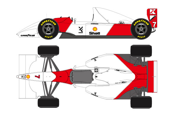 1/43 マクラーレン フォード MP4/8 ブラジルGP 1993 No.7[メイクアップ