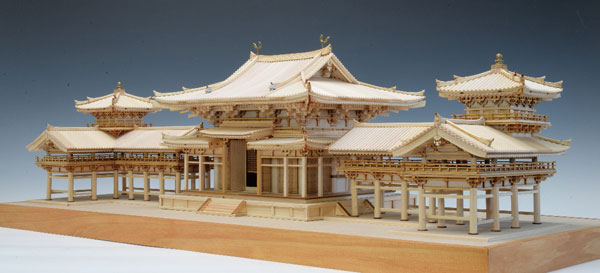 木製模型 建築 1/75 平等院 鳳凰堂(改良版)[ウッディジョー]【同梱不可