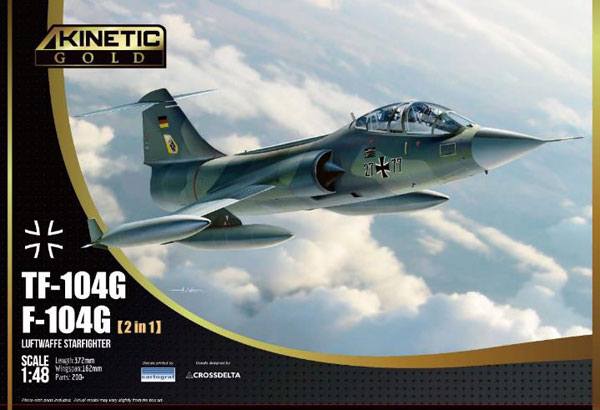 1/48 TF-104G/F-104G スターファイター ドイツ空軍 (2 in 1) プラモデル[キネティック]《在庫切れ》
