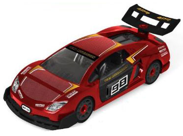 ジュニア キット 1/20 プルバック レーシングカー レッド プラモデル 