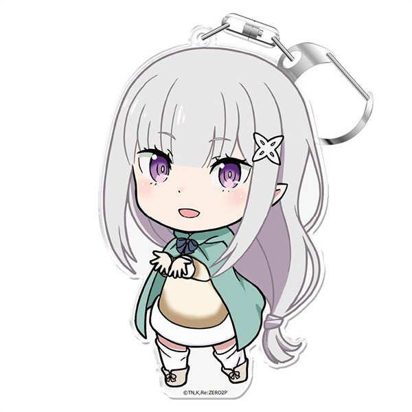 Re：ゼロから始める異世界生活 ぷにこれ！ キーホルダー(スタンド付) エミリア 氷結の絆（再販）[アズメーカー]《在庫切れ》