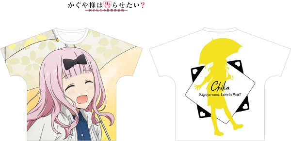 かぐや様は告らせたい 描き下ろしイラスト 藤原千花 雨の日のお出かけver フルグラフィックtシャツ ユニセックス L アルマビアンカ 在庫切れ