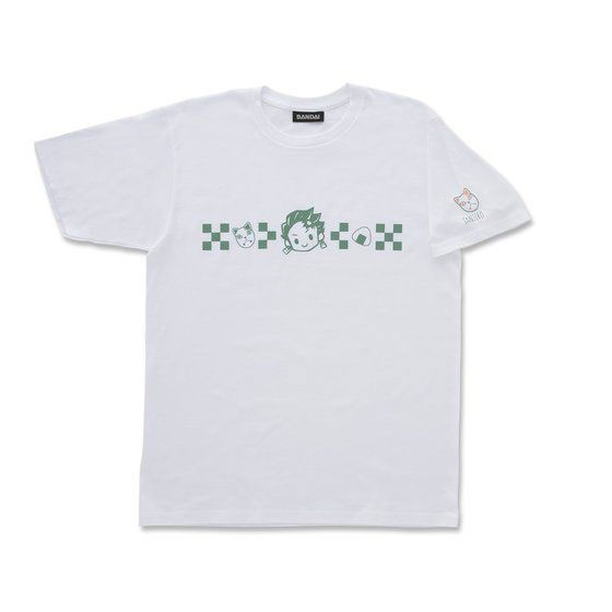 ゆるっと鬼滅の刃 モチーフ柄Tシャツ 炭治郎 S ホワイト[バンダイ]《在庫切れ》