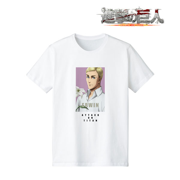 進撃の巨人 描き下ろしイラスト エルヴィン Tシャツ レディース L[アルマビアンカ]《在庫切れ》