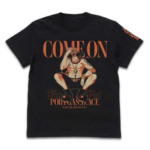 ワンピース エース Tシャツ “COME ON”Ver./BLACK-XL[コスパ]《在庫切れ》