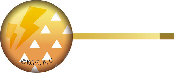 鬼滅の刃 ガラスヘアピン 我妻善逸[ツインクル]《在庫切れ》