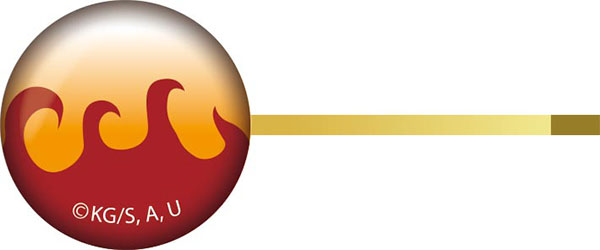 鬼滅の刃 ガラスヘアピン 煉獄杏寿郎[ツインクル]《在庫切れ》