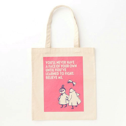 ムーミン トートバッグ 75th第二弾 ライトピンク リトルミイとニンニ ワタナベ 在庫切れ