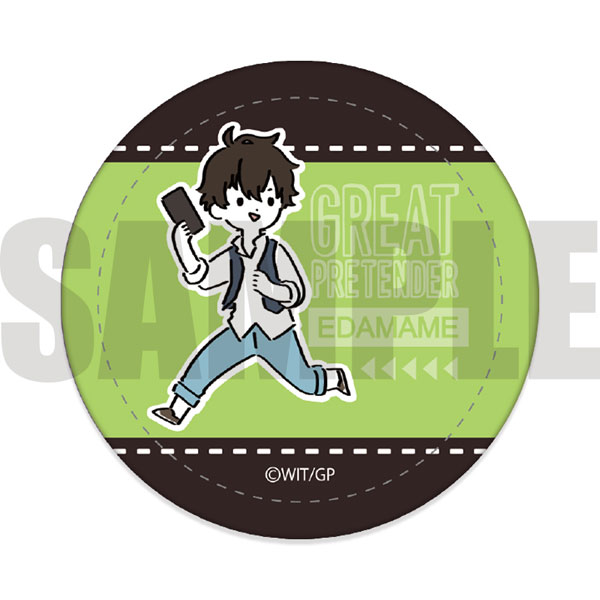 GREAT PRETENDER レザーバッジ PlayP-A エダマメ[プレイフルマインドカンパニー]《在庫切れ》