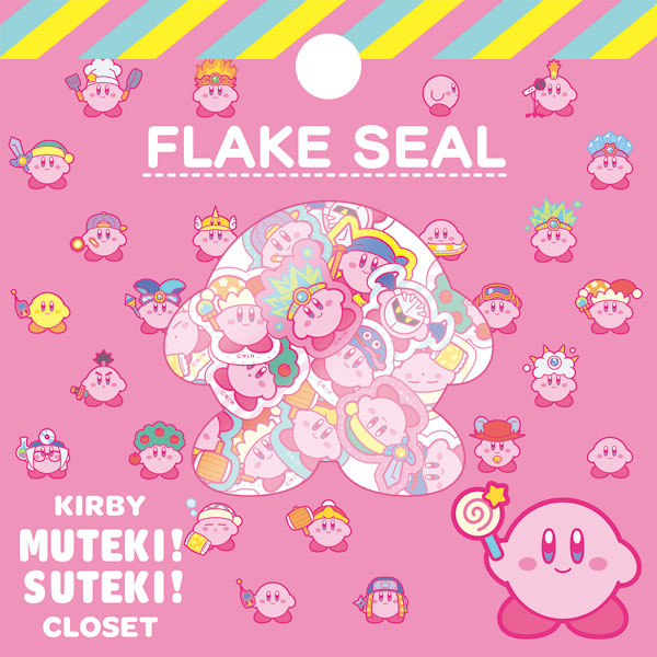 星のカービィ KIRBY MUTEKI！ SUTEKI！ CLOSET フレークシール 1ピンク