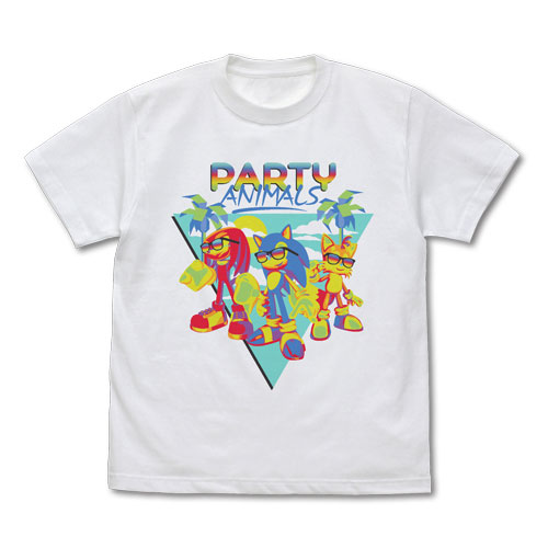 ソニック・ザ・ヘッジホッグ ソニック PARTY ANIMALS フルカラーTシャツ/WHITE-L（再販）[コスパ]《０９月予約》