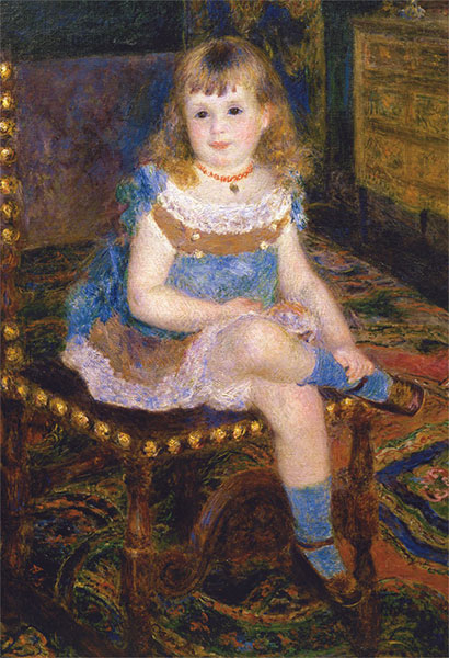 アンティーク すわるジョルジェット・シャルパンティエ嬢 絵画 ポスター 複製画 ジグソーパズル すわるジョルジェット・シャルパンティエ嬢(ピエール