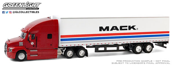 1/64 2018 Mack Anthem 18 Wheeler Tractor-Trailer - #1 The Mack Performance Tour 2018[グリーンライト]《在庫切れ》