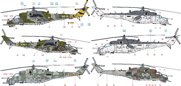 1/48 Mi-24V/Mi-35 「チェコ空軍仕様」 (ズべズダ用)[エデュアルド 