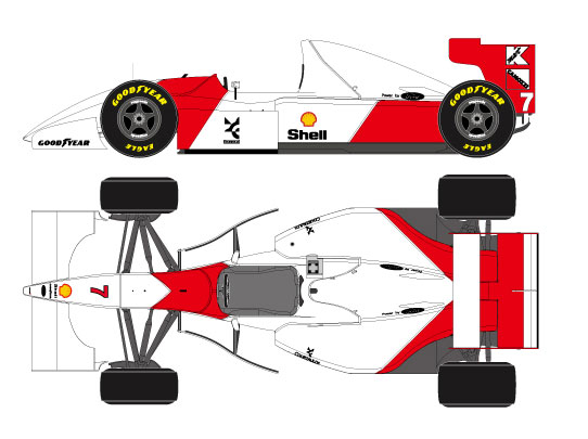 1/43 マクラーレン フォード MP4/8 ハンガリーGP 1993 No.7[メイク