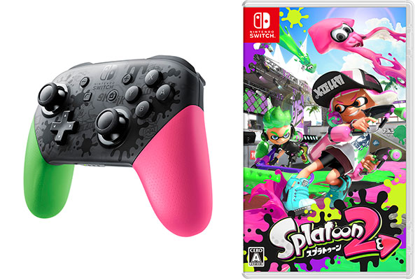 Nintendo Switch スプラトゥーン2 すぐに遊べる Proコントローラー 