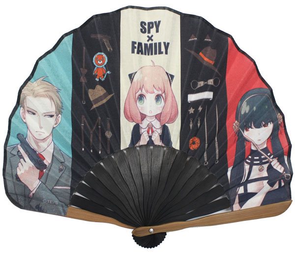 SPY×FAMILY まんまる扇子 FAMILY 黒[舞扇堂]【送料無料】《在庫切れ》