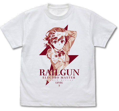 とある科学の超電磁砲T 御坂美琴 Tシャツ Ver.2.0/WHITE-L（再販）[コスパ]《０６月予約》