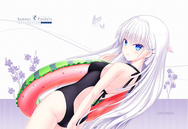 サマーポケッツ 鳴瀬しろは マットカーテン魂 サマポケ Summer Pockets REFLECTION BLUE まくらカバー(鳴瀬しろは/水着