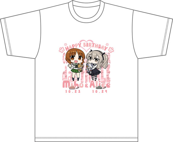 ガールズ＆パンツァー最終章 Tシャツ 西住みほ＆島田愛里寿バースデー Lサイズ[ムービック]《在庫切れ》
