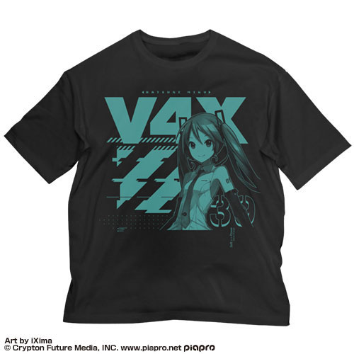 初音ミク V4X ビッグシルエットTシャツ/BLACK-XL[コスパ]