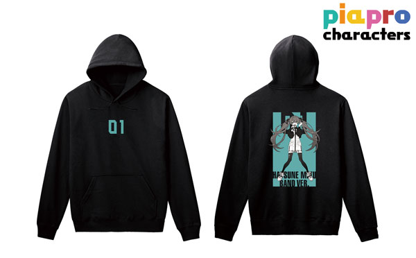 ピアプロキャラクターズ 描き下ろしイラスト 初音ミク バンドver. Art by tarou2 パーカー レディース L[アルマビアンカ]《在庫切れ》