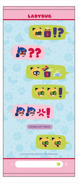 ミラキュラス レディバグ＆シャノワール フェイスタオル CHIBIキャラver.[コンテンツシード]《在庫切れ》