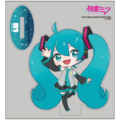初音ミク アクリルスタンド Illustration 胡麻乃りお MOVIC新品 初音ミク キーホルダー アクリルスタンド(初音ミク) Art by 胡麻