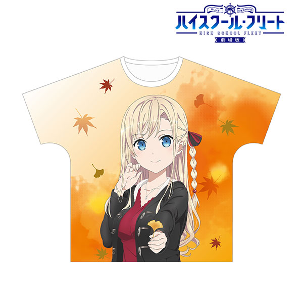 劇場版 ハイスクール・フリート 描き下ろし ヴィルヘルミーナ 紅葉狩りver. フルグラフィックTシャツ ユニセックス S[アルマビアンカ]《在庫切れ》