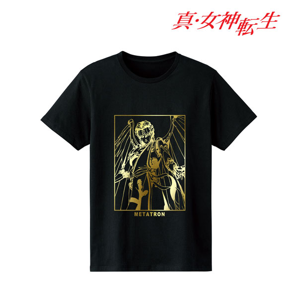 真・女神転生 25th Anniversaryロゴ箔プリントTシャツ　Mサイズ 真・女神転生 メタトロン 箔プリントTシャツ メンズ M[アルマビアンカ