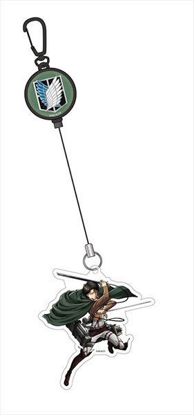 進撃の巨人 チャーム付きリールキーホルダー リヴァイ[Y Line]《在庫切れ》