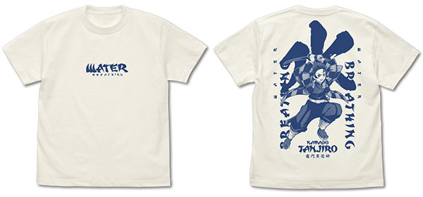 鬼滅の刃 無限列車編 水の呼吸 竈門炭治郎 Tシャツ/VANILLA WHITE-L（再販）[コスパ]《１１月予約》
