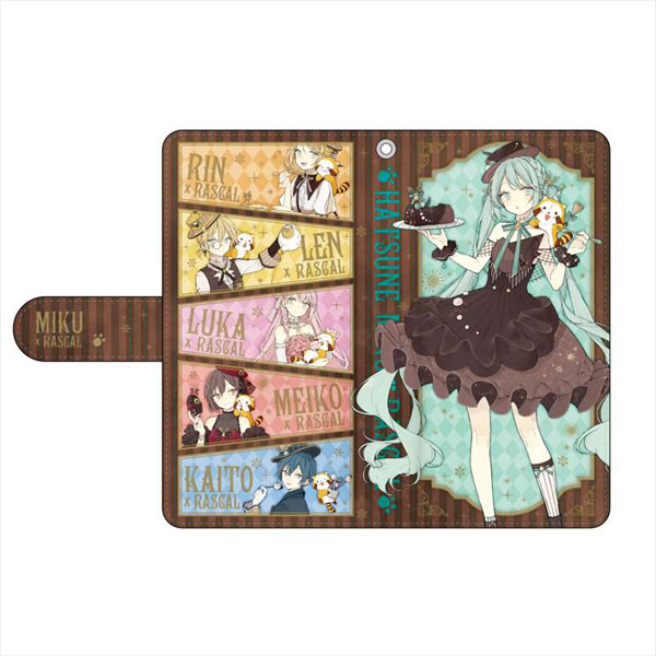初音ミク×ラスカル2020冬 手帳型スマートフォンケース[キャラバン