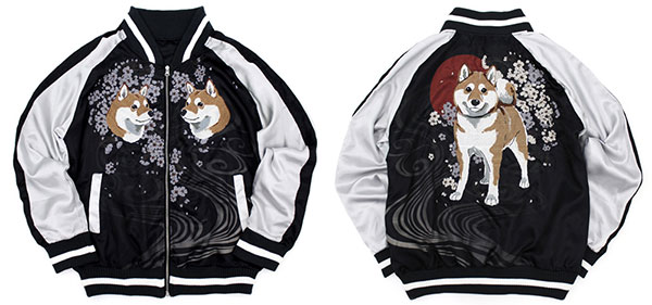 【前入金 銀行振込のみ】【前入金 銀行振込のみ】世界の終わりに柴犬と 石原雄先生デザイン ハルさん 刺繍スカジャン/XXL（再販）[コスパ]【同梱不可】【送料無料】《０３月予約》