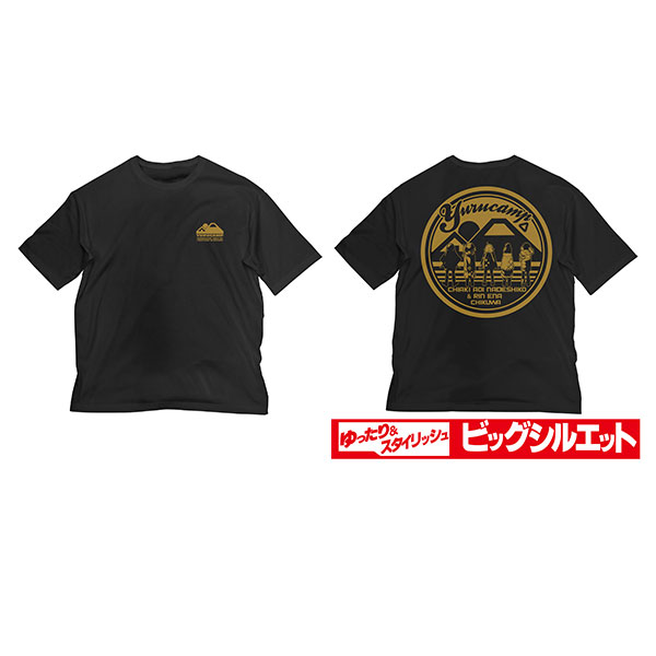 ゆるキャン△ ビッグシルエットTシャツ/BLACK-XL[コスパ]