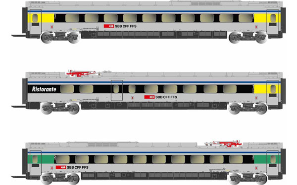 HN3503 SBB(スイス連邦鉄道)，Class ETR 610 in “Cisalpino” 3両増結