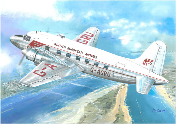 1/72 英・ビッカース・ヴァイキング双発旅客機1A型・BEA英国欧州航空 プラモデル[バロムモデル]《在庫切れ》