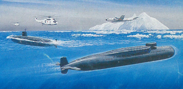 1/700 潜水艦 海上自衛隊ゆうしお vs ソビエト デルタIII プラモデル（再販）[ドラゴンモデル]《在庫切れ》