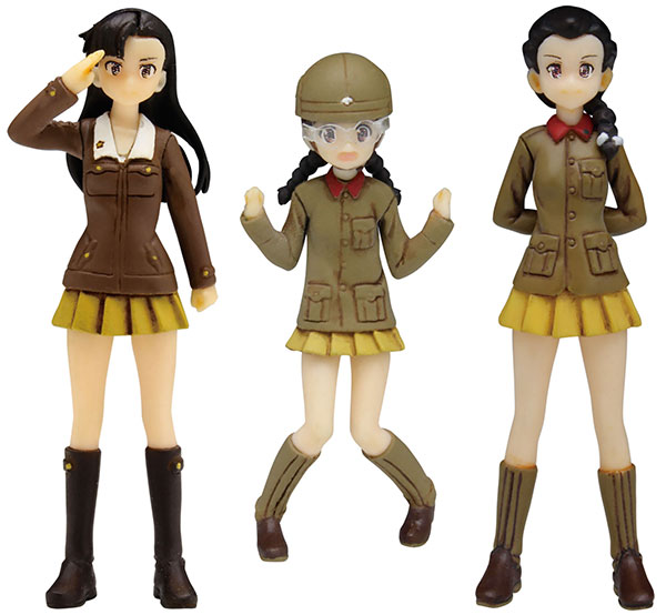 ガールズ＆パンツァー 1/35 知波単学園 フィギュアセット 最終章 第3話特別パッケージ版 未塗装キット[プラッツ]《在庫切れ》
