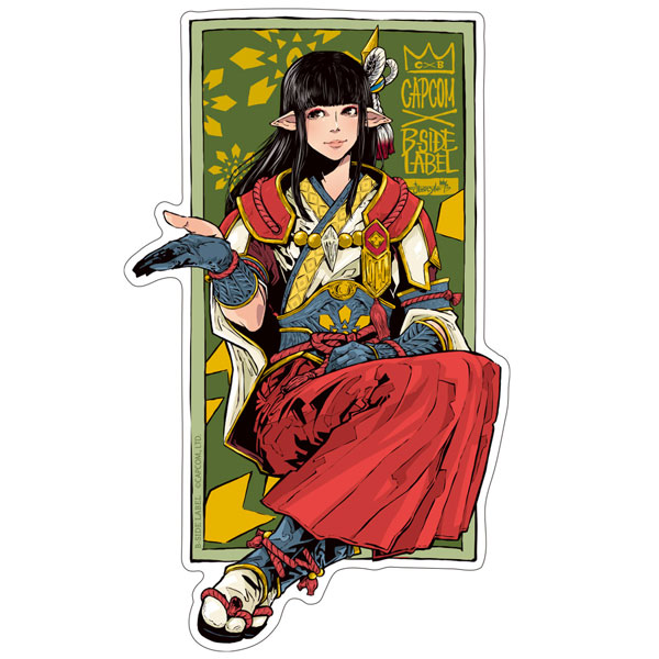 CAPCOM×B-SIDE LABELステッカー CAPCOMガール 受付嬢[B-SIDE LABEL]《在庫切れ》