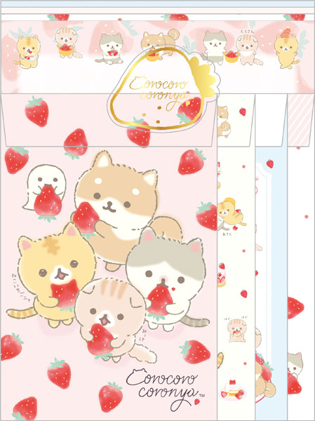 LH72401 ころころコロニャ コロニャといちごつみニャ レターセット[サンエックス]《在庫切れ》