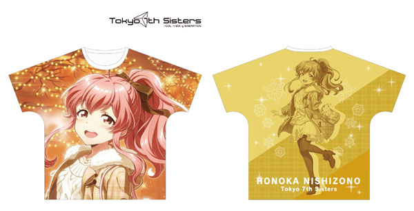 衣類　西園ホノカ 描き下ろしイラスト 冬のデート服Ver. フルグラフィックTシャツ フルカラー ユニセックスMサイズ 「Tokyo 7th シスターズ」 Tokyo 7th シスターズ 描き下ろしイラスト 西園ホノカ 冬の
