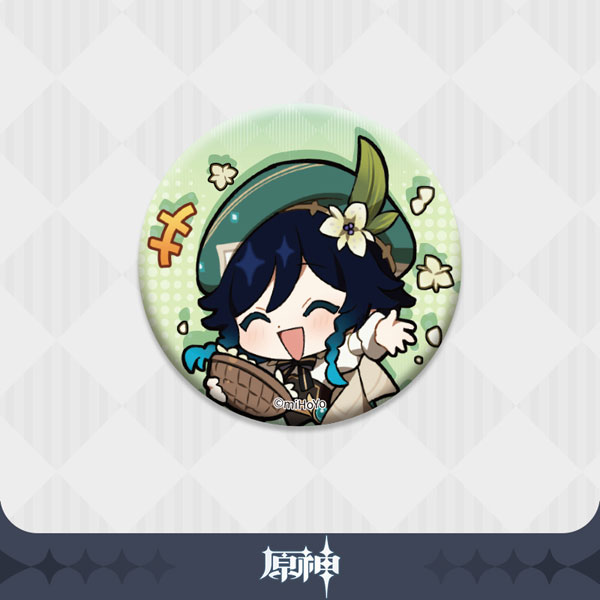 限定販売 原神 デフォルトスタンプシリーズ パール缶バッジ 第2弾 ウェンティ Mihoyo ０７月仮予約