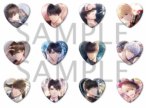 恋とプロデューサー」 ハート型缶バッジコレクション vol.2 12個入り